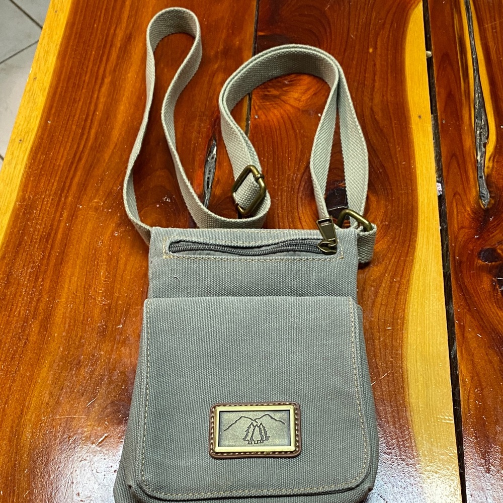 Prairie Schooner Canvas Crossbody Messenger Bag Purse W/Pouch